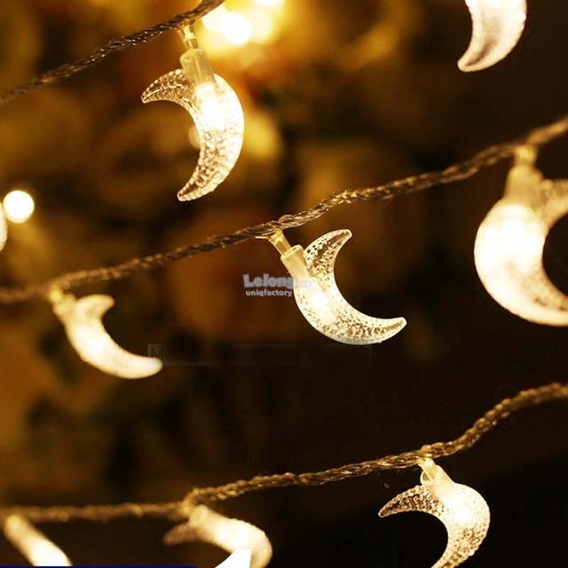 10M Moon 100 LED String Light Hari Raya Christmas Party Wedding Decor