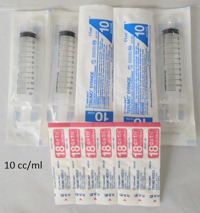 10ml Plastic Syringe comes with Needle (38mm length)