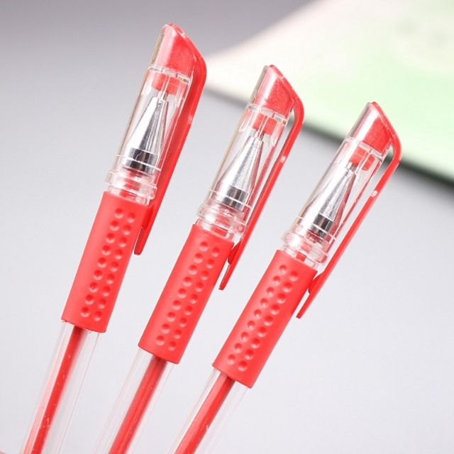 10pcs 0.5mm Ink Gel Pen High Quality Black Blue Red Office Stationery Refillab