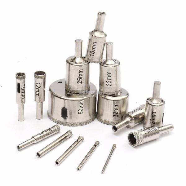10pcs 3 50mm Diamond Drill Bit Set End 11 16 2019 8 15 Pm 10pcs 3 50mm Diamond Drill Bit Set Hole Saw Cutter Glass Tile Ceramic
