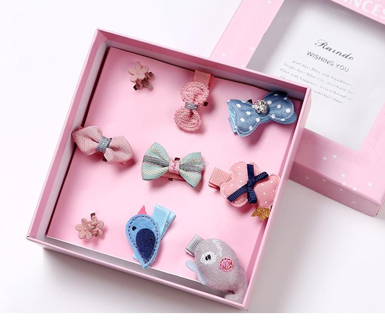 10pcs-Assorted-Princess Baby Hair Clip Pin Gift-Sweet-Floral Ribbon