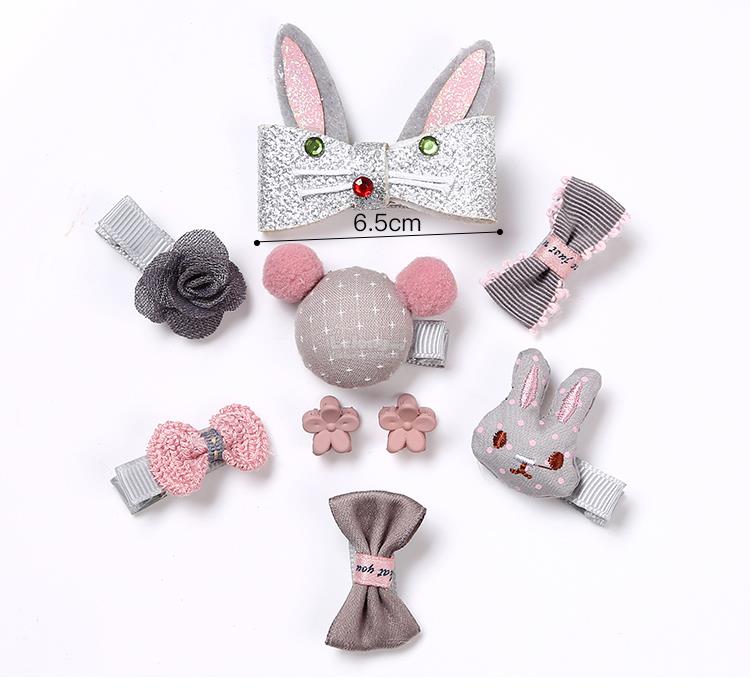 10pcs-Assorted-Princess Baby Hair Clip Pin Gift-Sweet-Floral Ribbon