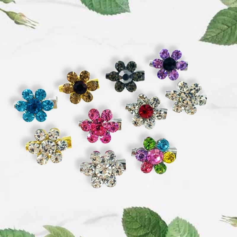 10PCS Korea Styles Colorful FLOWER Elegant Baby Brooch Pin Kerongsang