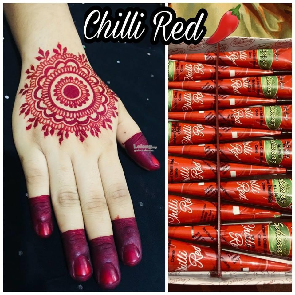 Golecha Henna Cone Cherry Merah 12 Pcs - Smart4K Design Ideas
