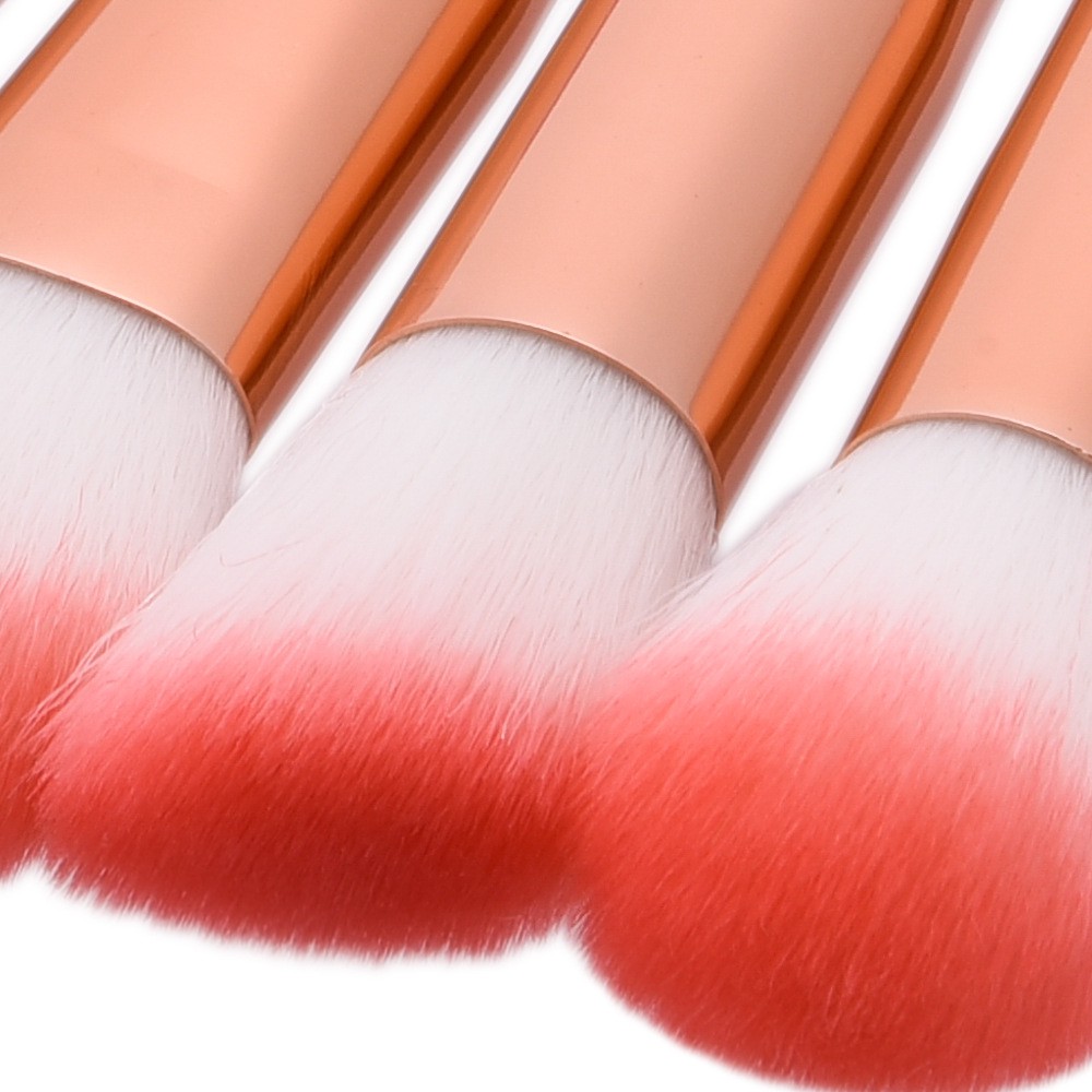 12 Pcs Rose Gold Kabuki Makeup Brush Set