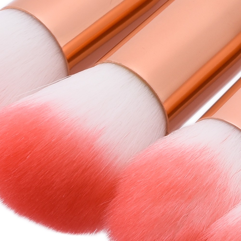 12 Pcs Rose Gold Kabuki Makeup Brush Set