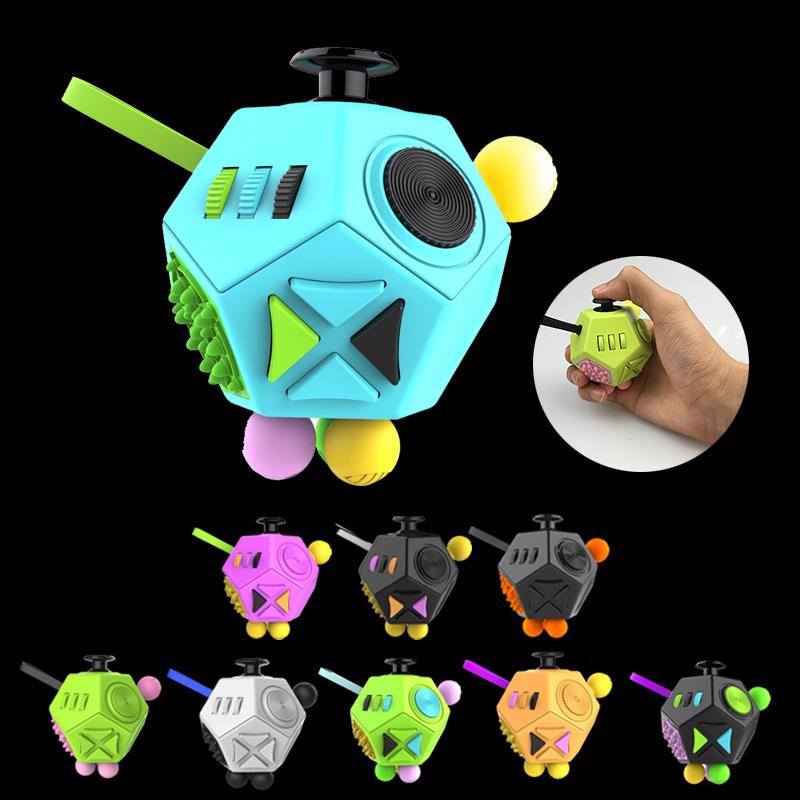 12 Sided Fidget Cube Anti Anxiety Toy Relieves Stress Increase Focus 12 Sided Fidget Cube Anti Anxiety Toy Relieves Stress Increase Focus