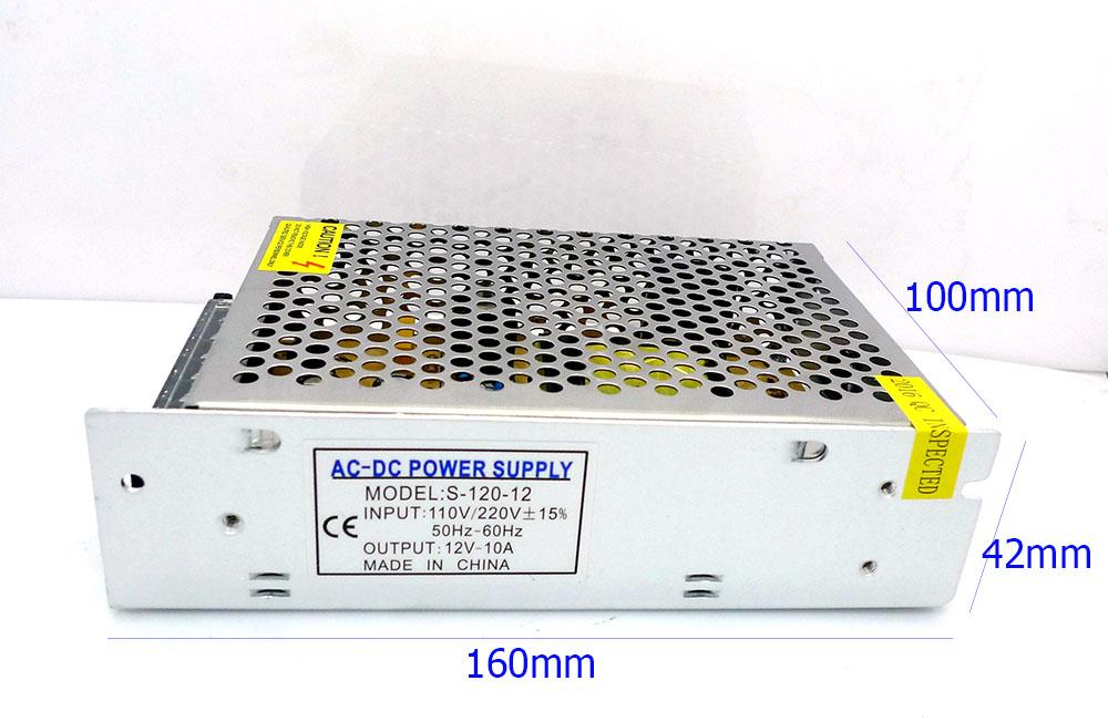 12V 10A Switching Power Supply Metal Casing PSU CCTV Adapter Transform