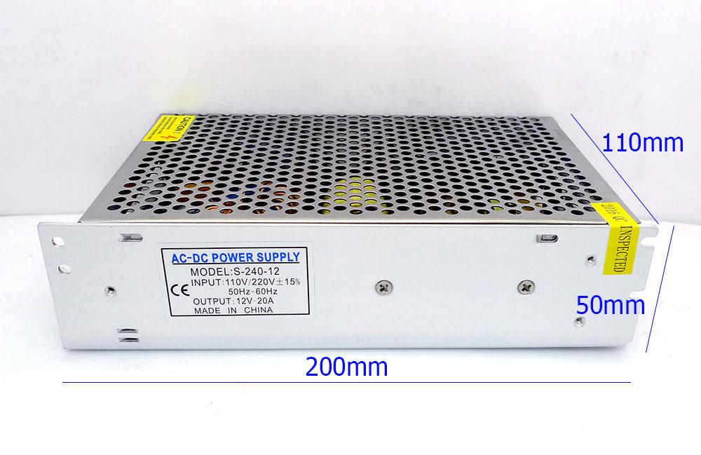 12V 20A Switching Power Supply Metal Casing PSU CCTV Adapter Transform
