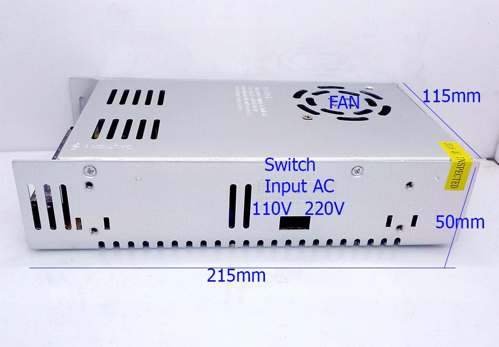 12V 30A Switching Power Supply Metal Casing PSU CCTV Adapter Transform