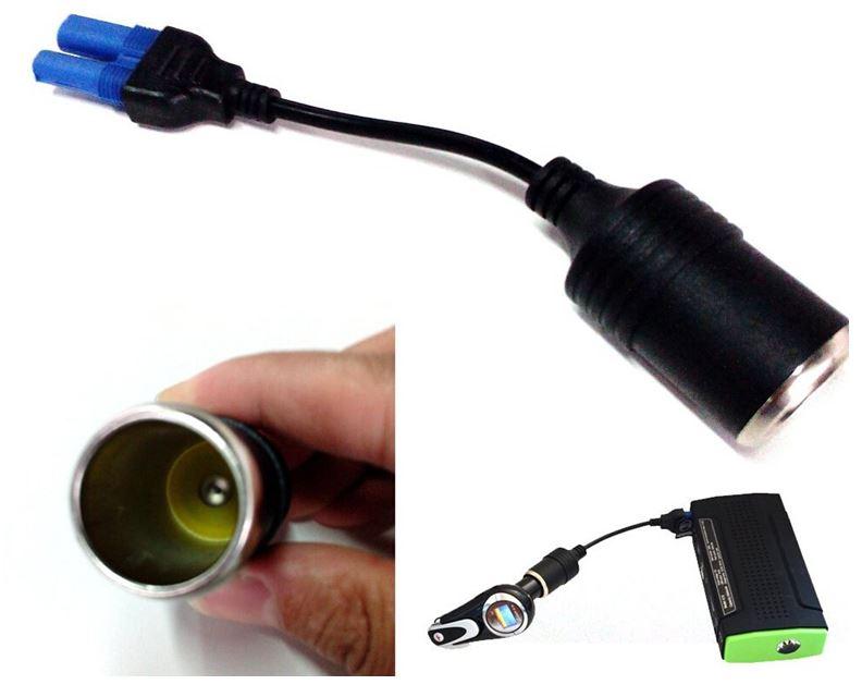12V Cigarette Lighter Plug with EC5 Socket for Power Bank Jump Starter