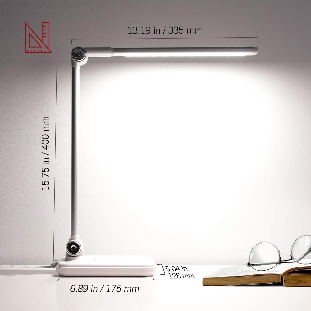 13W DL047 Dimmable Desk Lamp with Smartphone Wireless Charging Base TT Table L