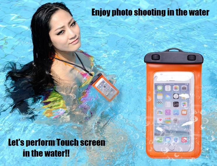 142 - PVC Touchable Smartphone Waterproof Bag Case (Large)