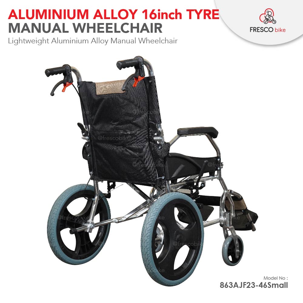 14kg Lightweight Manual Wheelchair Aluminium Alloy 16inch Tyre