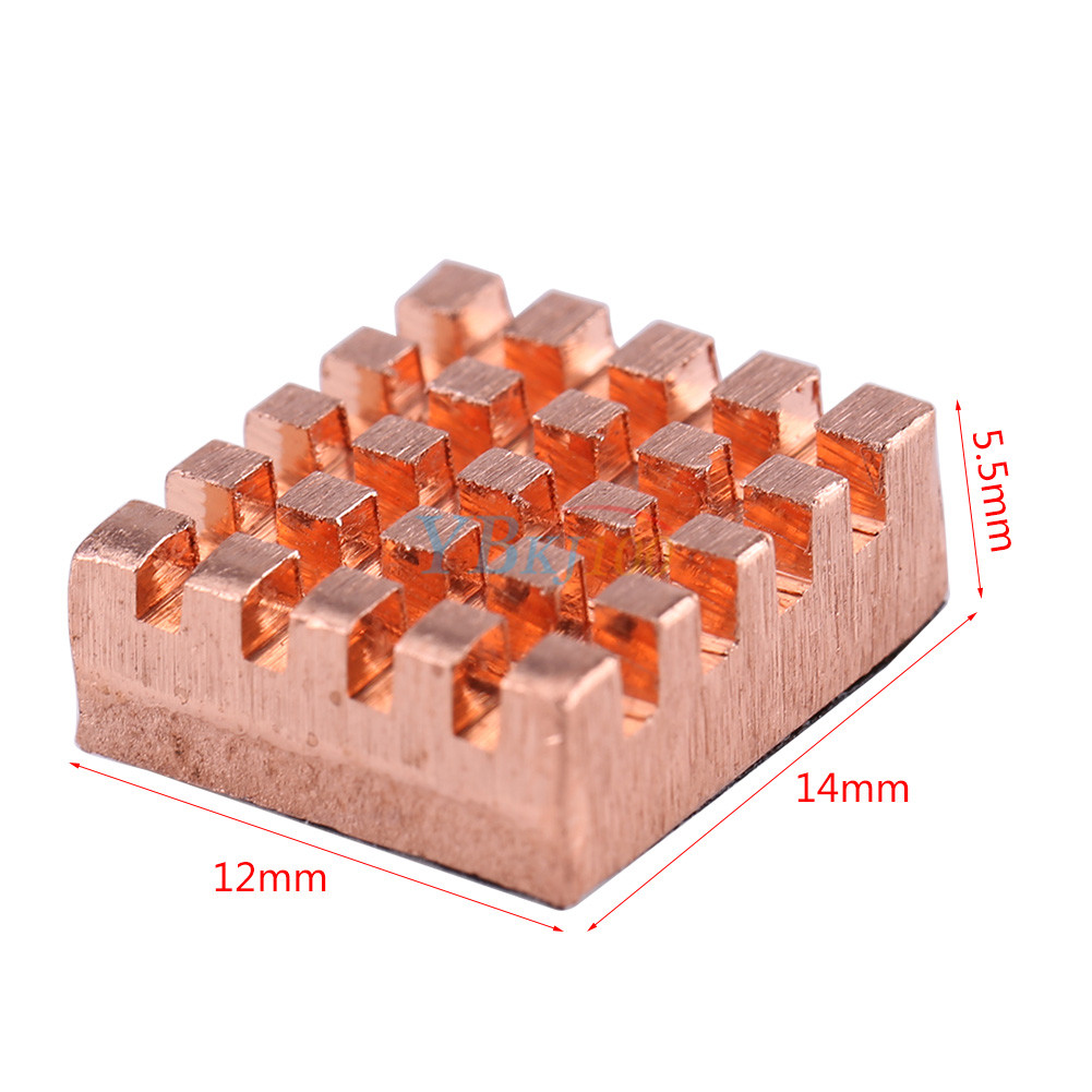 14x12x5.5mm Copper Heatsink for Raspberry Pi