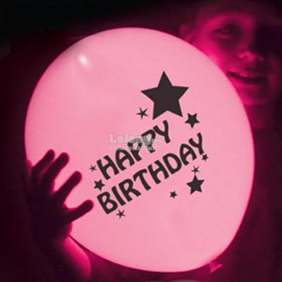 15pcs-LED Glow-Flashing Balloon-Colorful-White-Light Up-Party Deco