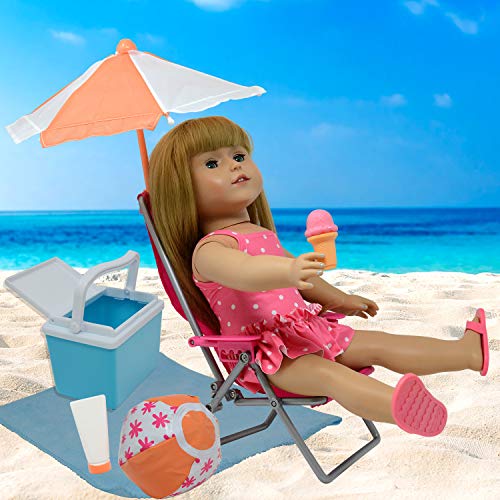 american girl doll beach set