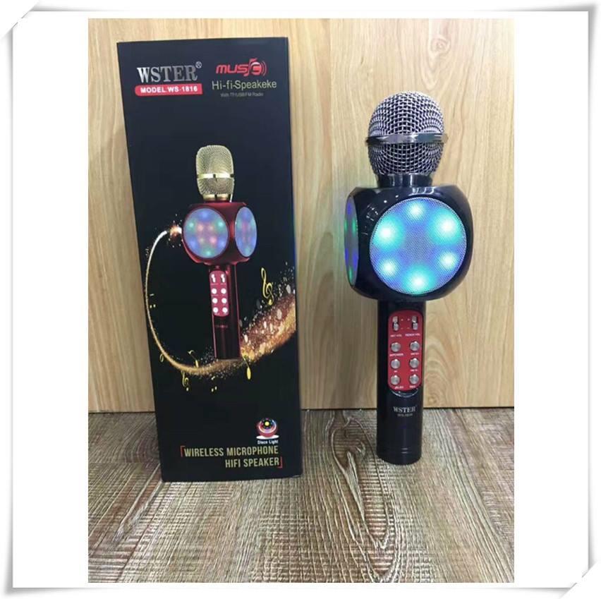 1816 mic Wster WS-1816 Karaoke KTV MIC Portable Bluetooth Speaker M