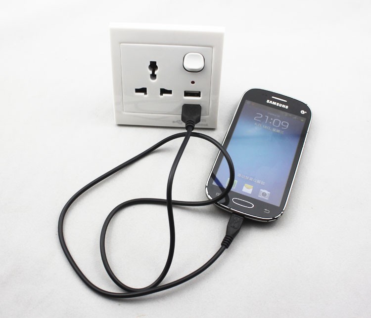 2.0A Dual USB Port Phone Charger Wall Socket Power Point