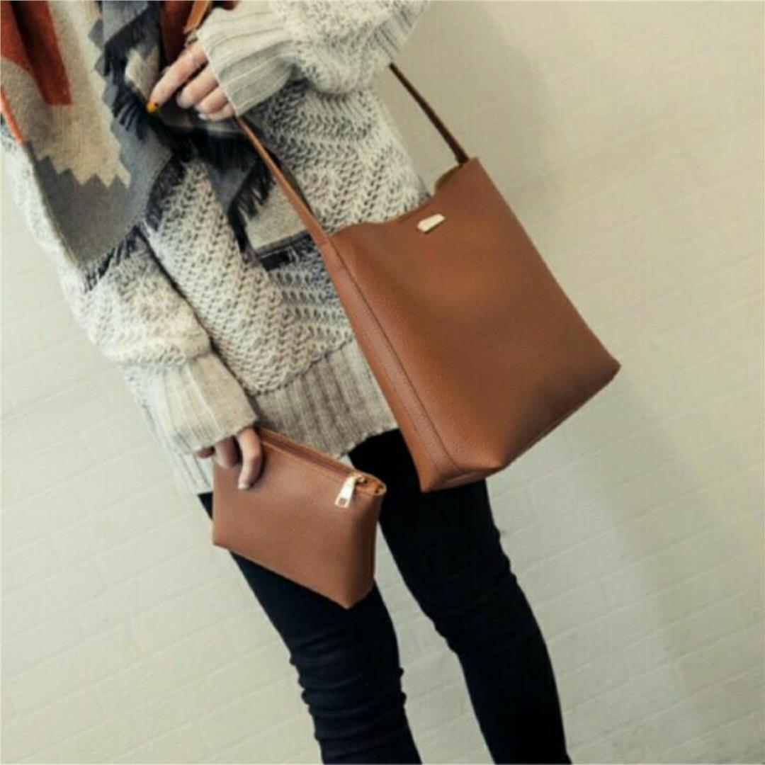 2 IN 1 BAG SET women lady string bag 2 in 1