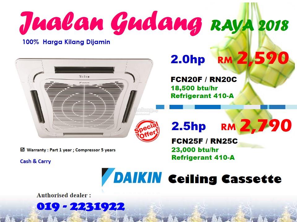 2 5hp Daikin Cassette Air Condition Fcn25f Rn25c Non Inverter R410a