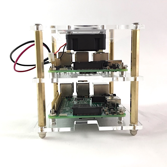 2 Layers Acrylic Casing + Fans For Raspberry Pi 3