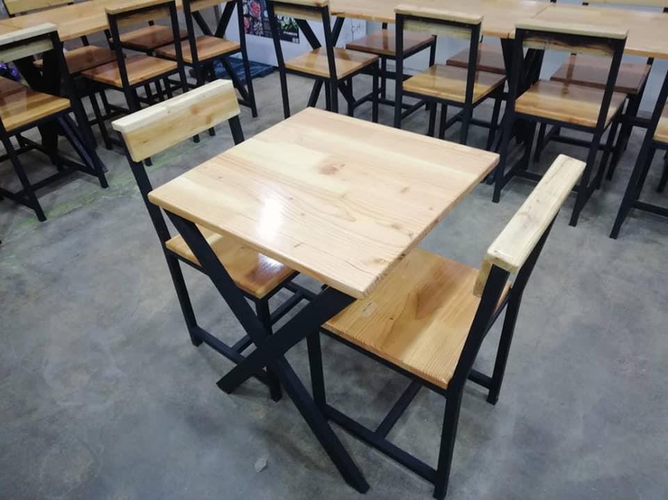 2 Seater Table With Chair Pine Finger Joint Slab