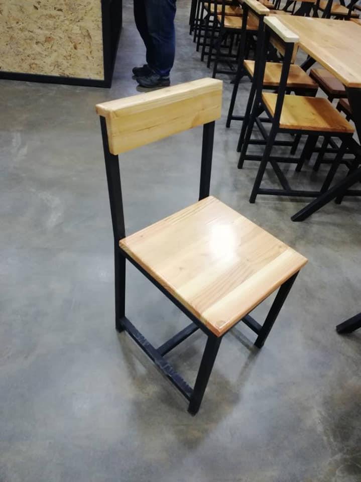 2 Seater Table With Chair Pine Finger Joint Slab