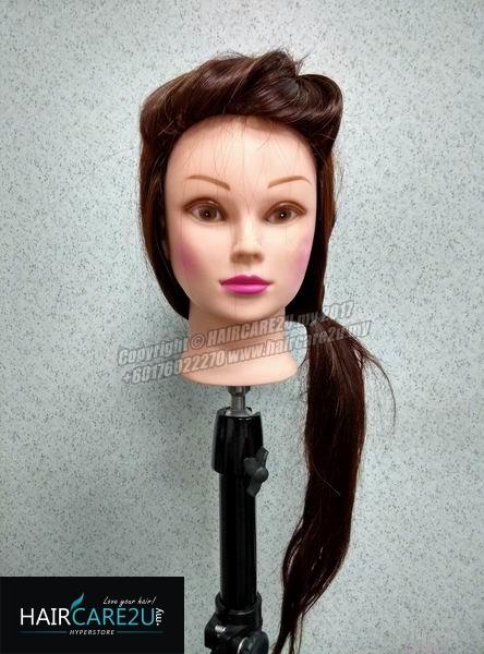 20 inches Mannequin Head 70/30 Horse Mane Hair with Table Clamp Holder