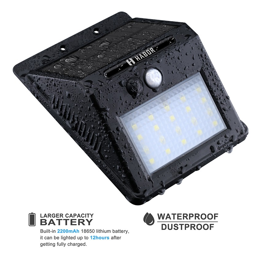 20 LED Solar Power PIR Motion Sensor Wall Light Outdoor Waterproof