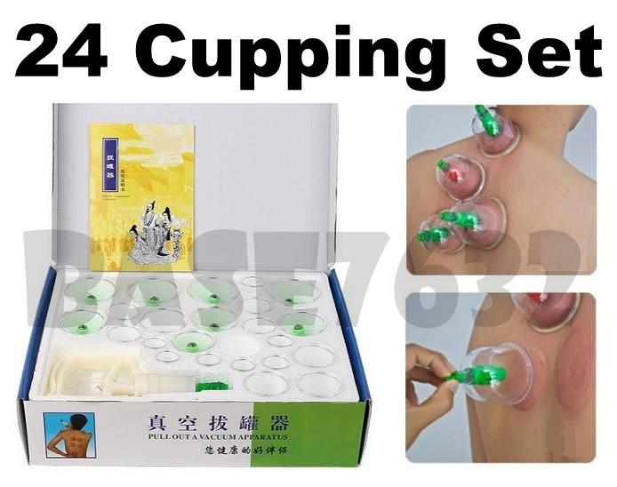 24 Cups Biomagnetic Chinese Cupping Set Traditional Therapy 1706.1