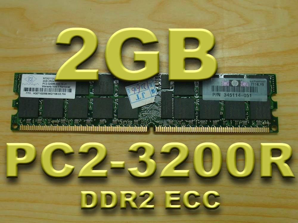 2GB PC2-3200R 3200 333 DDR2 ECC RAM
