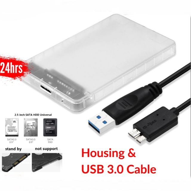 2in1 HDD Housing USB 3.0 External 2.5 &quot; Hard Disk Drive Chassis