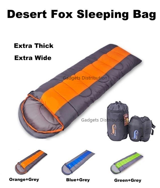 2kg Desert Fox Extra Thick & Wide Camping Sleeping Bag 220*85cm 2145.1