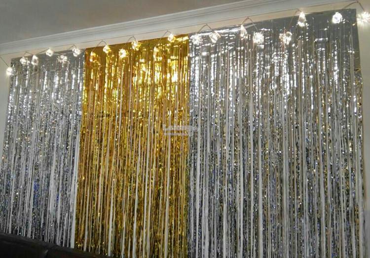 2m 1m Silver Gold Metallic Fringe Cu End 3 30 2019 7 15 Am 2m 1m Silver Gold Metallic Fringe Curtain Party Foil Tinsel Room Decor