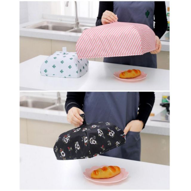 2pcs 1Set Foldable Water Resistance Kitchen Food Cover High Quality Keep Warm 