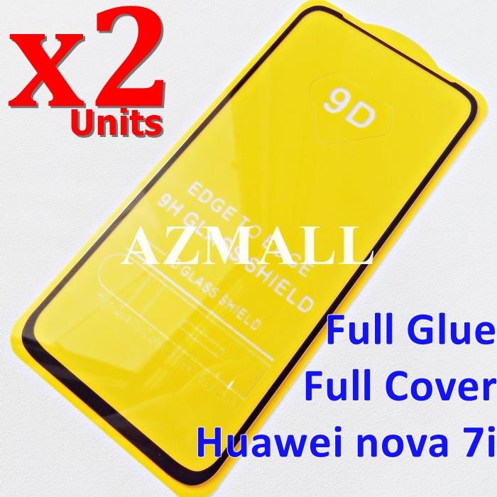 2PCS 9D Full Glue Tempered Glass Screen Protector Huawei nova 7i
