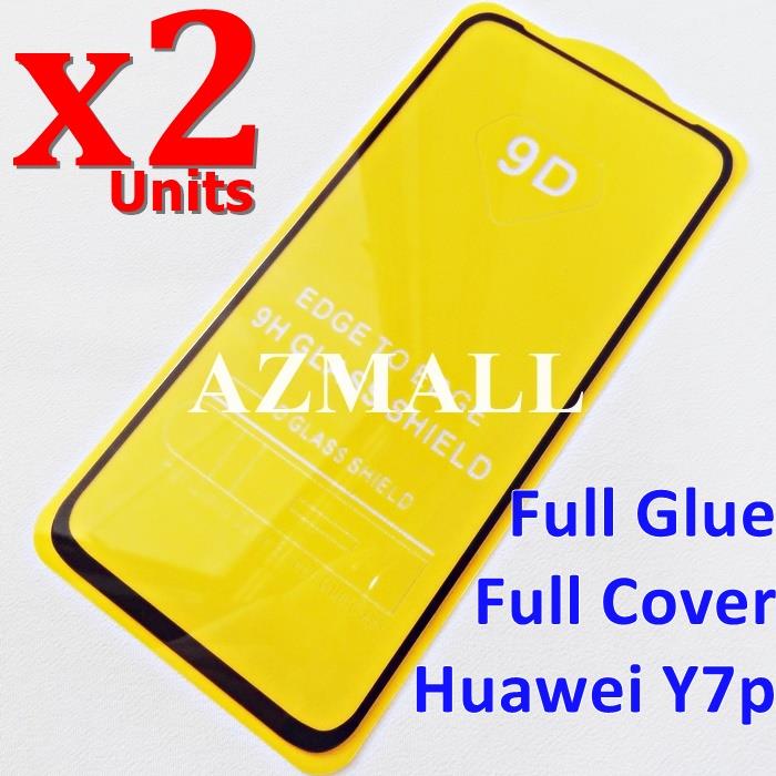 2PCS 9D Full Glue Tempered Glass Screen Protector Huawei Y7p (6.39")