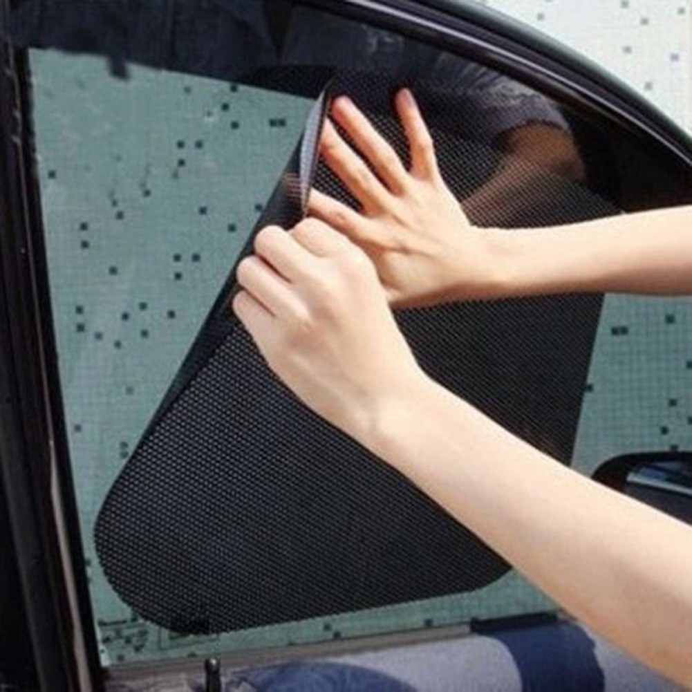 2Pcs Car Rear Window Side Sun Shade Cover Block Sunshade Tint