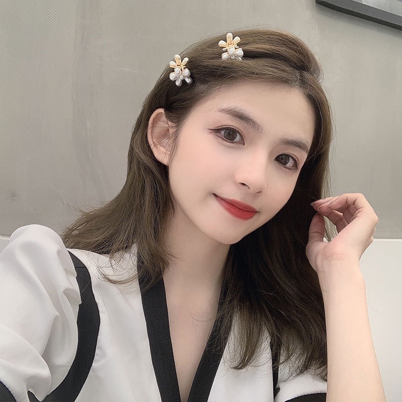 2PCS Korean Styles Ladies Mini Flower Hairclip Women Side Hair Clip