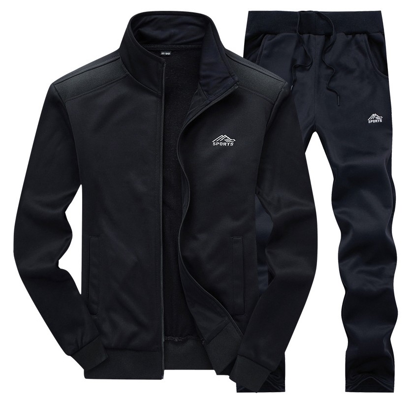 2PCS Men's Casual Sports Jacket And Long Pants Set Comfortable New Fashion Sty