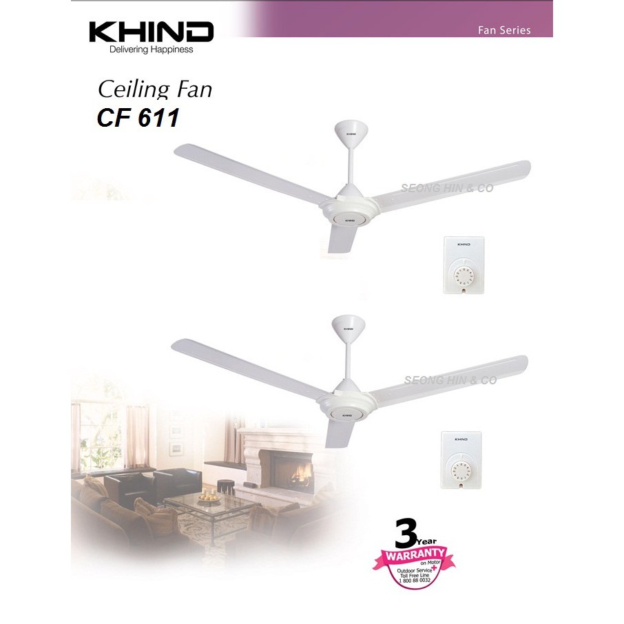 2set X Khind Cf611 Ceiling Fan