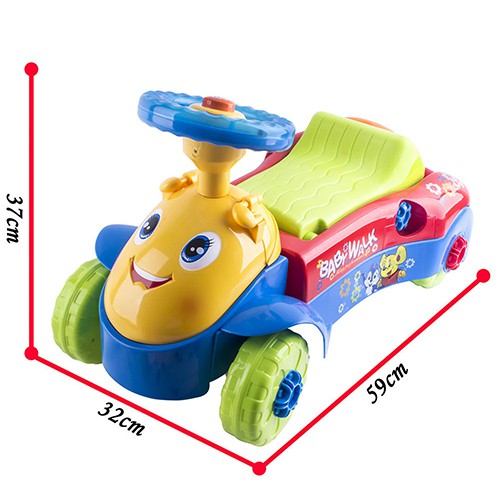 3 IN 1 My 1st Steps Push And Ride Baby Walker Ride On Car Toy Blue