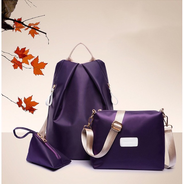 3 in 1 Travel Backpack Bag Sling Beg Purse School Handbag