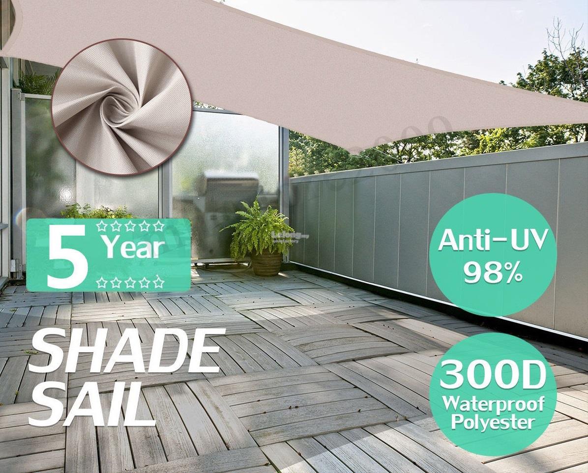 3*3M Square PU Sun Shade Sail UV Wate (end 6/3/2022 615 PM)