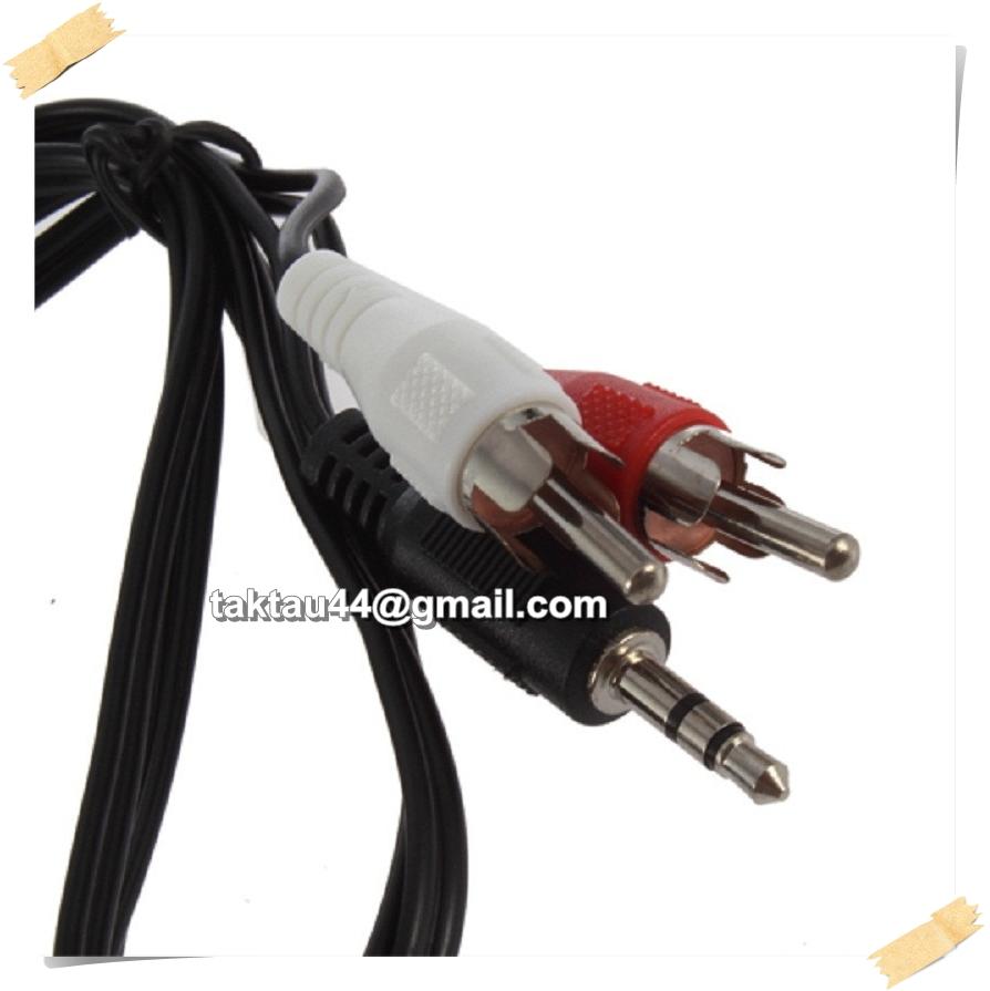 3.5mm male to 2 RCA Audio Cable for walkman iPhone iPod Laptop Desktop
