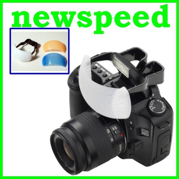 New 3 Color Pop Up Flash Diffuser for DSLR Camera Built in Flash