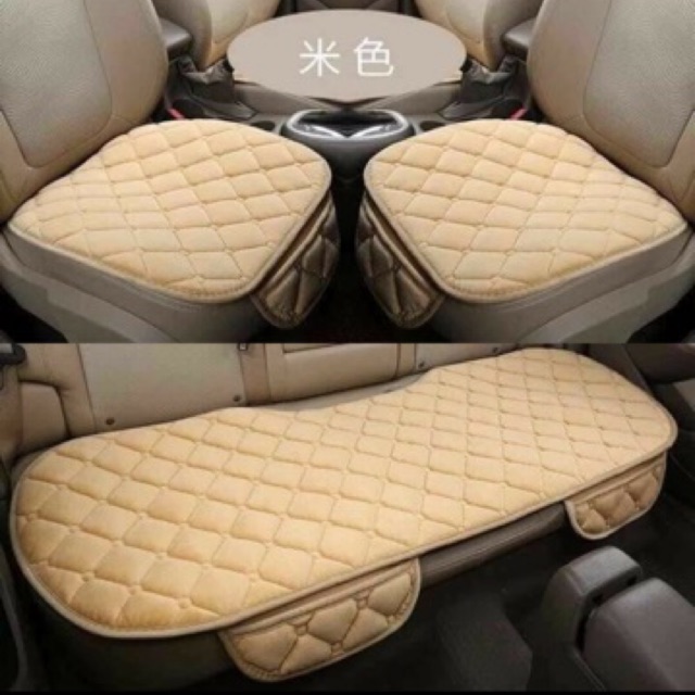 3 Pcs Non Slip Car Seat Cushion Cover Protector Full Set