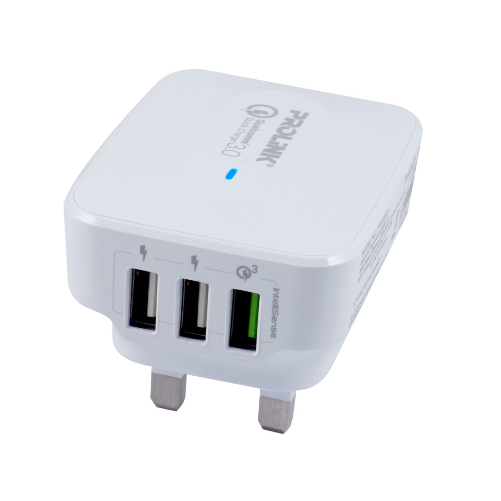 3-Port USB Qualcomm Quick Charge 3.0 Travel Charger 30W Fast Charging Advanced