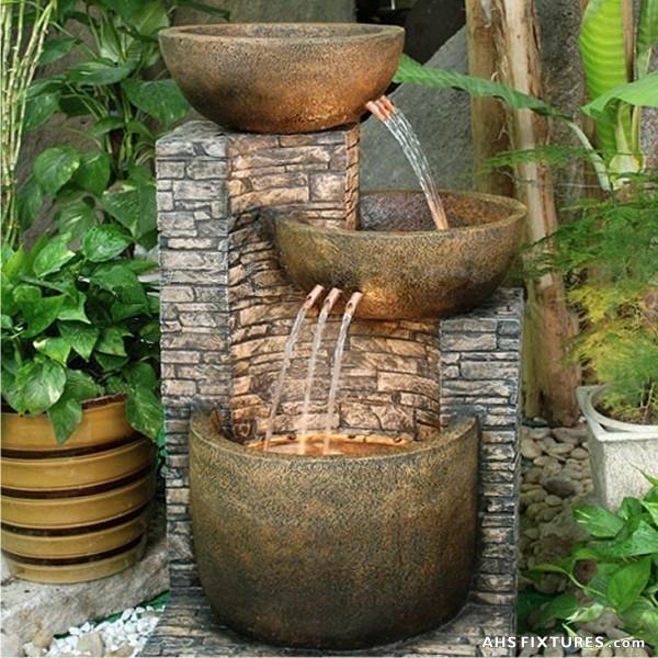 3 Tier Cascading Garden Fountain